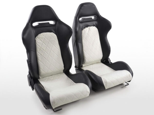Sièges sport FK Sièges à demi-coque Auto Set Detroit dans un look de sport automobile -