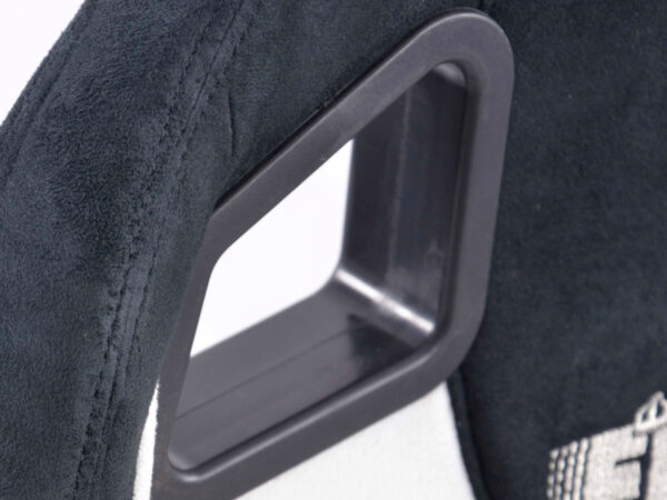 Sièges sport FK Sièges auto demi-coque Set Columbus cuir synthétique blanc / noir avec rails de roulement - – Image 6