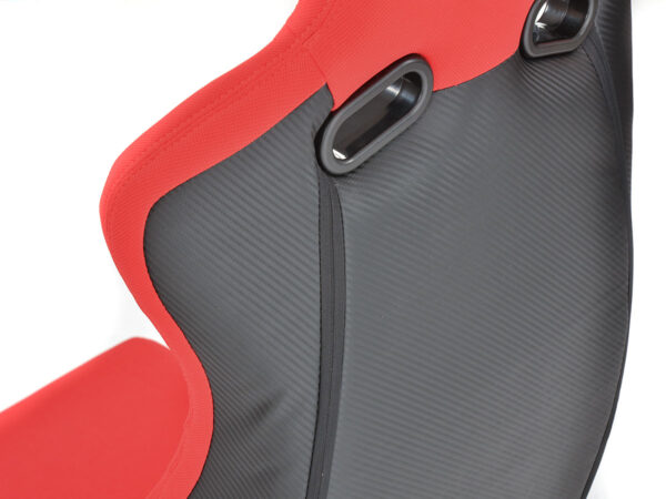 Sièges sport FK Sièges demi-coque auto Cologne cuir artificiel / tissu noir / rouge - – Image 7