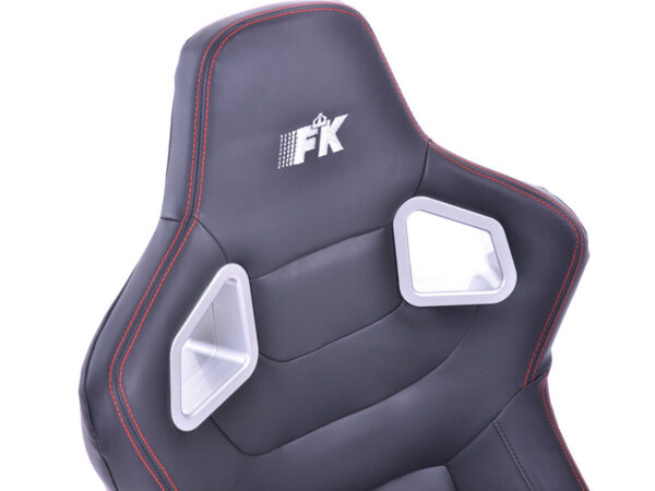 Sièges sport FK Sièges demi-coque pour voiture Set Stuttgart simili cuir noir aspect carbone - – Image 2