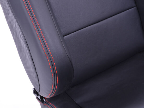 Sièges sport FK Sièges demi-coque pour voiture Set Stuttgart simili cuir noir aspect carbone - – Image 3