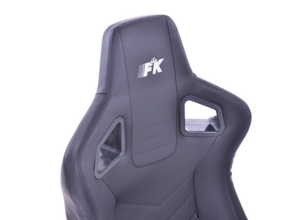Sièges sport FK Sièges auto demi-coque Set Stuttgart cuir artificiel noir - – Image 2