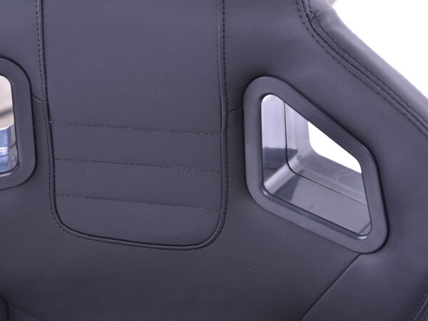 Sièges sport FK Sièges auto demi-coque Set Stuttgart cuir artificiel noir - – Image 5