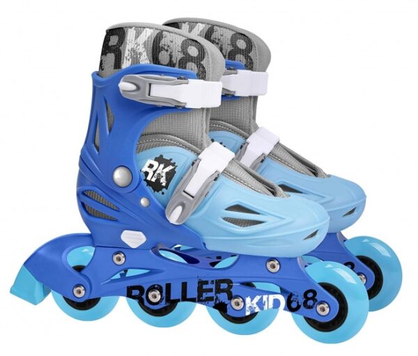 Patins à roulettes en ligne Patins à roues alignées ajustables bleu clair Taille 30-33 - Skids Control – Image 4