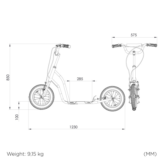 Marches Air scooter 12 pouces scooter noir - Stiga Sports – Image 11