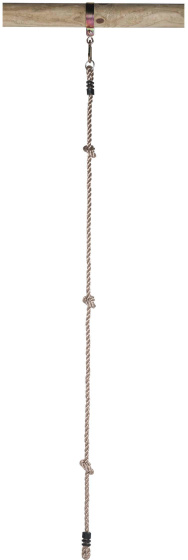 Echelles de cordes Corde d'escalade avec 3 nœuds et 1 anneau 180 cm Naturel - Swing King – Image 6