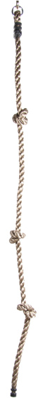 Echelles de cordes Corde d'escalade avec 3 nœuds et 1 anneau 180 cm Naturel - Swing King – Image 4