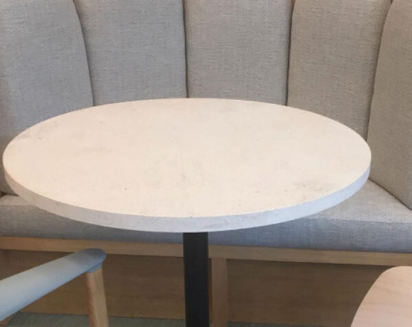 Plateau de table rond - 110 x 110 x 3 - Charmot Clair Adouci - COMPTOIR DES PIERRES – Image 3