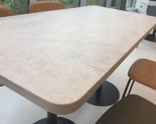 Plateau de table rectangle - 110 x 200 x 3 - Charmot Clair Adouci - COMPTOIR DES PIERRES – Image 3