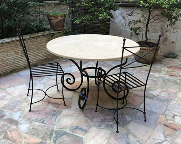 Plateau de table rond - 130 x 130 x 3 - Lanvignes Doré Jaune Vieilli - COMPTOIR DES PIERRES – Image 3