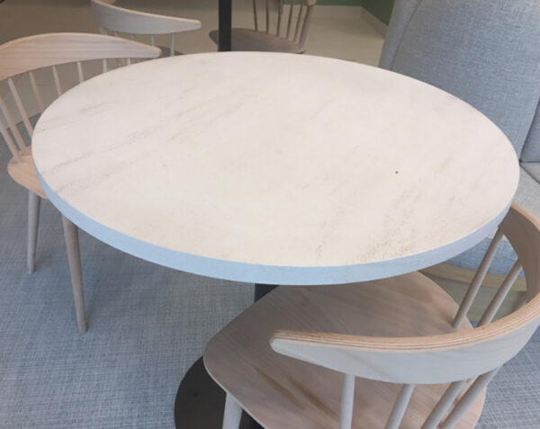 Plateau de table rond - 110 x 110 x 3 - Charmot Clair Adouci - COMPTOIR DES PIERRES – Image 7