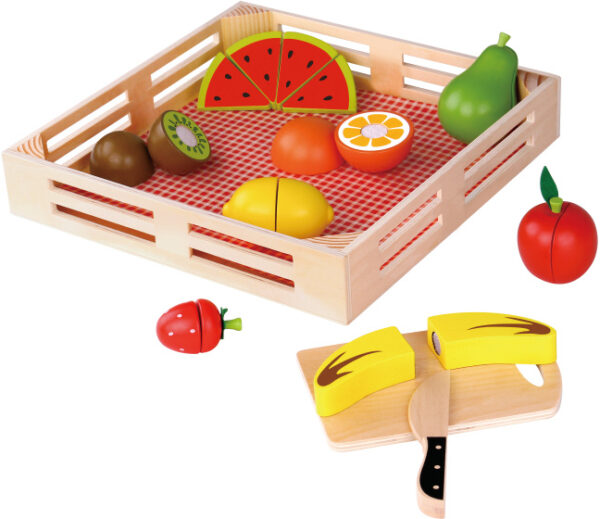 Toy food Boîte à fruits en bois avec fruits tranchés 21 pièces - Tooky Toy – Image 7