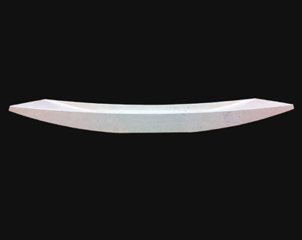 Vasque en pierre Vence - 120 x 45 x 12 - Charmot Clair Adouci - COMPTOIR DES PIERRES – Image 3