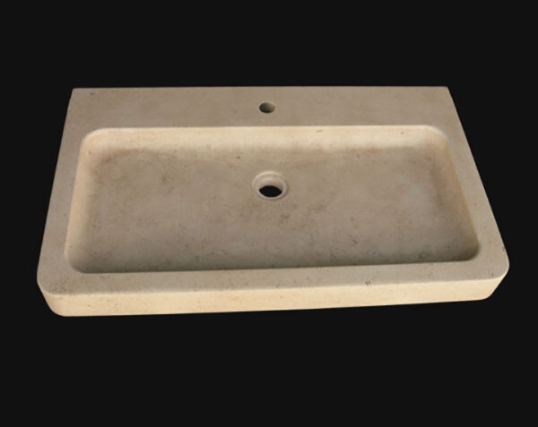Vasque en pierre Grignan - 120 x 50 x 8 - Charmot Doré Adouci - COMPTOIR DES PIERRES – Image 3