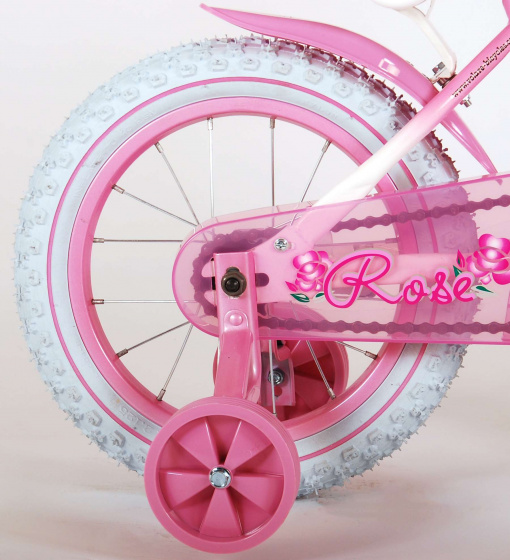 Children bikes Rose 14 Pouces 23,5 cm Fille Frein à rétropédalage Blanc/Rose - Volare – Image 27