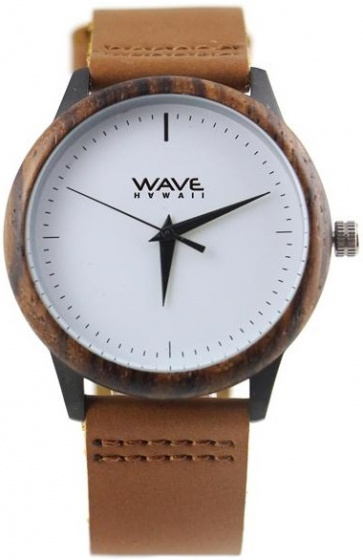 Montres montre Zebra dames 4 cm bois/cuir marron - Wave Hawaii – Image 6
