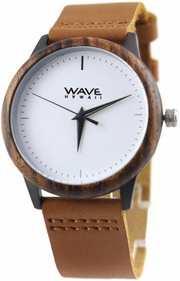 Montres montre Zebra dames 4 cm bois/cuir marron - Wave Hawaii – Image 5