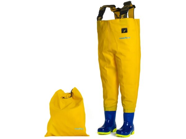 Salopette Kidsplay jaune à bottes orange