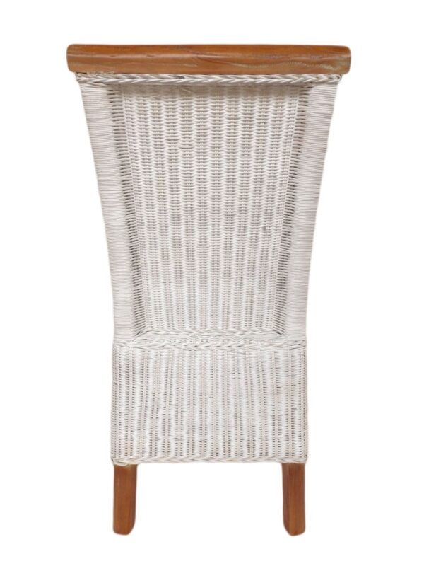 Ensemble de chaises de salle à manger en rotin, Perth, 4 pièces, blanches, en osier, durables – Image 7