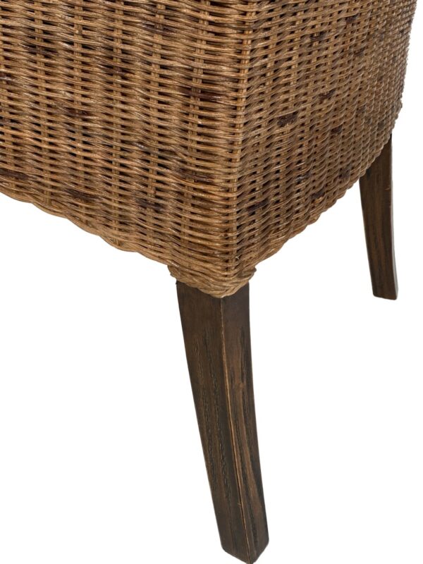 Chaises de salle à manger lot de 6 fauteuils en rotin fauteuils Bilbao chaises rembourrées chaises rembourrées marron prairie – Image 9