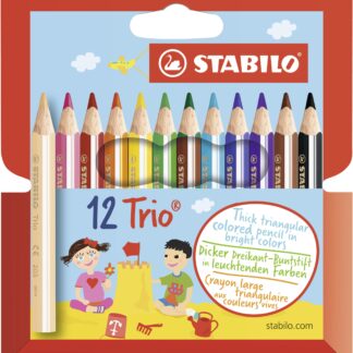 Etui carton x 12 STABILO Trio court - Carton de 12 pièces