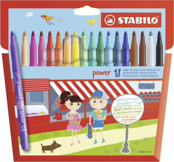 Etui carton x 18 STABILO power - Carton de 6 pièces