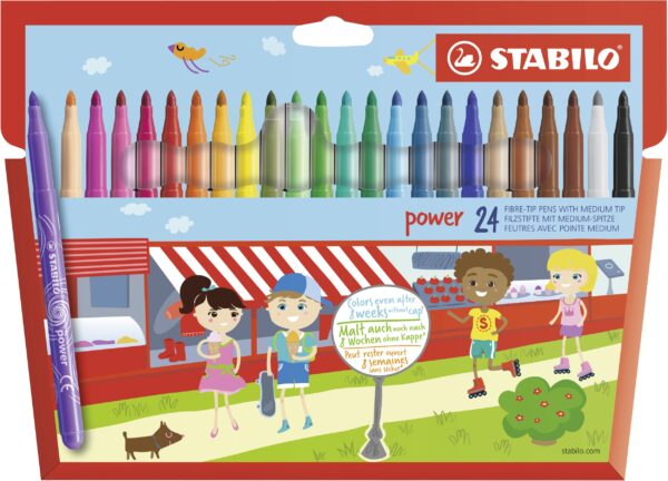 Etui carton x 24 STABILO power - Carton de 6 pièces