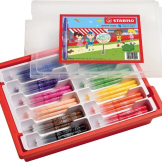 Schoolpack x 96 STABILO power max - 12 coloris assortis - Carton de 3 pièces