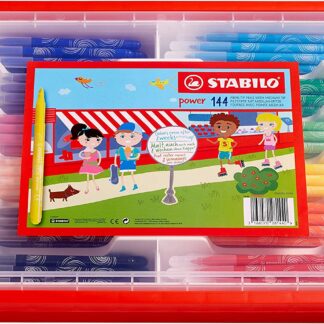 Schoolpack x 144 STABILO power - 12 coloris assortis - Carton de 3 pièces