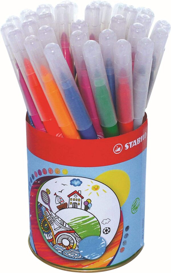Pot métal x 36 STABILO power - 12 coloris assortis
