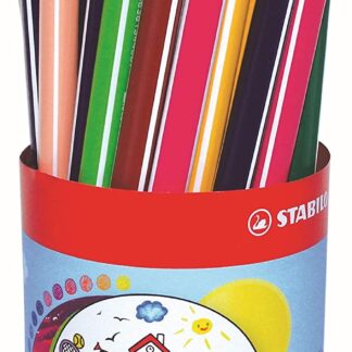 Pot métal x 38 STABILO Trio - 12 coloris assortis