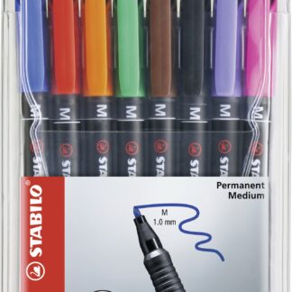 Pochette x 8 STABILO OHPen permanent 1 mm - Carton de 5 pièces