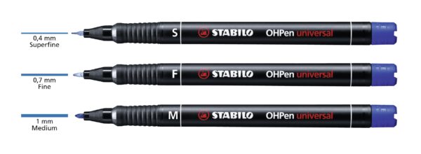 Pochette x 4 STABILO OHPen permanent 0,7 mm - noir + bleu + rouge + vert – Image 4