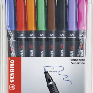 Pochette x 8 STABILO OHPen permanent 0,4 mm - Carton de 5 pièces