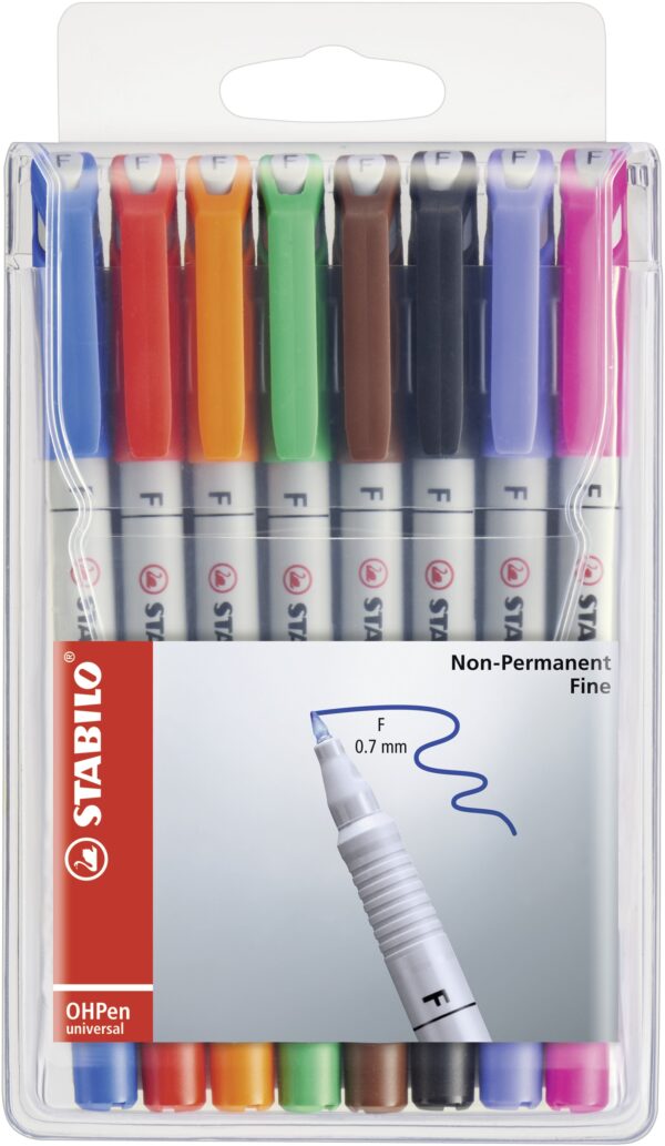 Pochette x 8 STABILO OHPen soluble 0,7 mm