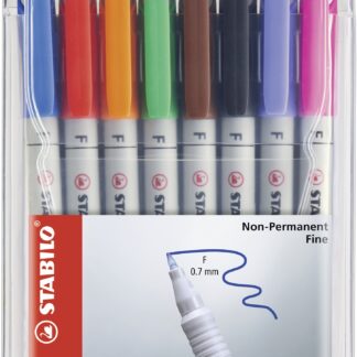 Pochette x 8 STABILO OHPen soluble 0,7 mm - Carton de 5 pièces