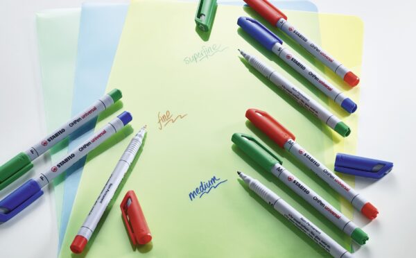 Pochette x 4 STABILO OHPen soluble 0,4 mm - noir + bleu + rouge + vert – Image 6