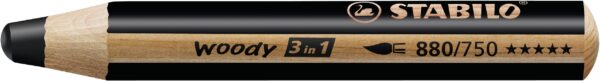 STABILO woody 3 in 1 - noir - Carton de 5 pièces