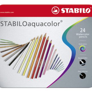 Boîte métal x 24 STABILOaquacolor ARTY - Carton de 5 pièces