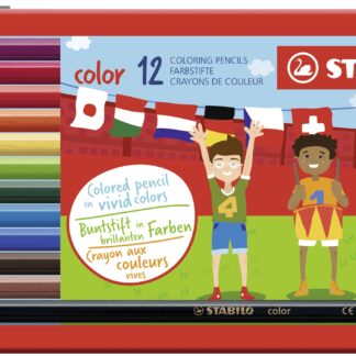 Boîte métal x 12 STABILO color - Carton de 5 pièces
