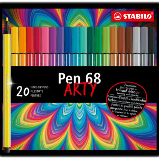 Boîte métal x 20 STABILO Pen 68 ARTY - Carton de 5 pièces