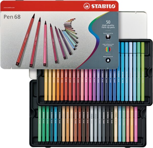 Boîte métal x 50 STABILO Pen 68 ARTY - Carton de 1 pièces – Image 2