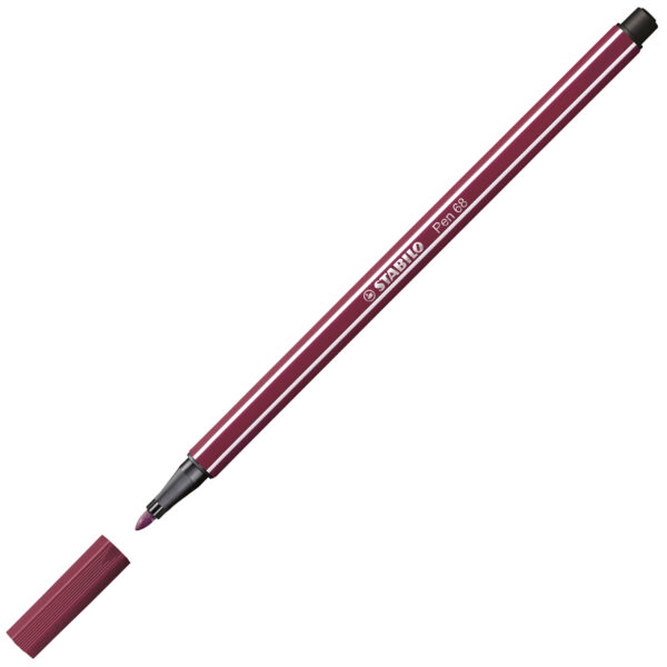 STABILO Pen 68 - rouge pourpre - Carton de 10 pièces – Image 2