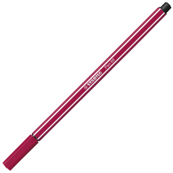 STABILO Pen 68 - rouge bordeaux - Carton de 10 pièces