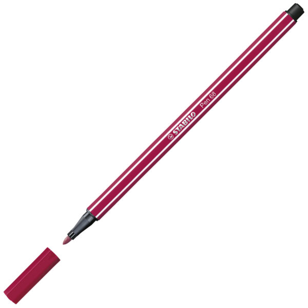 STABILO Pen 68 - rouge bordeaux - Carton de 10 pièces – Image 2