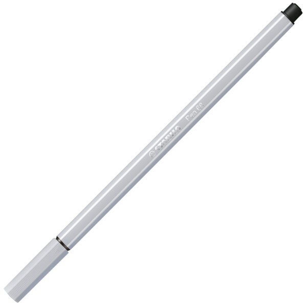 STABILO Pen 68 - gris clair - Carton de 10 pièces