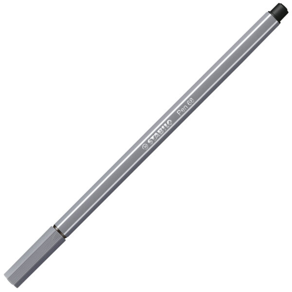 STABILO Pen 68 - gris foncé - Carton de 10 pièces