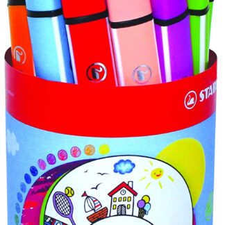 Pot métal x 16 STABILO Trio Scribbi - 12 coloris assortis