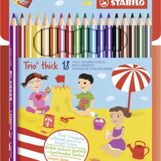 Etui carton x 18 STABILO Trio + 1 taille-crayon