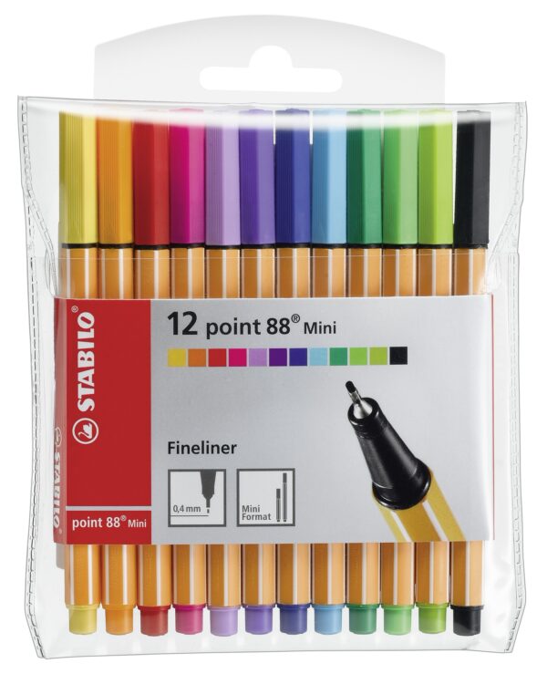 Pochette x 12 STABILO point 88 Mini